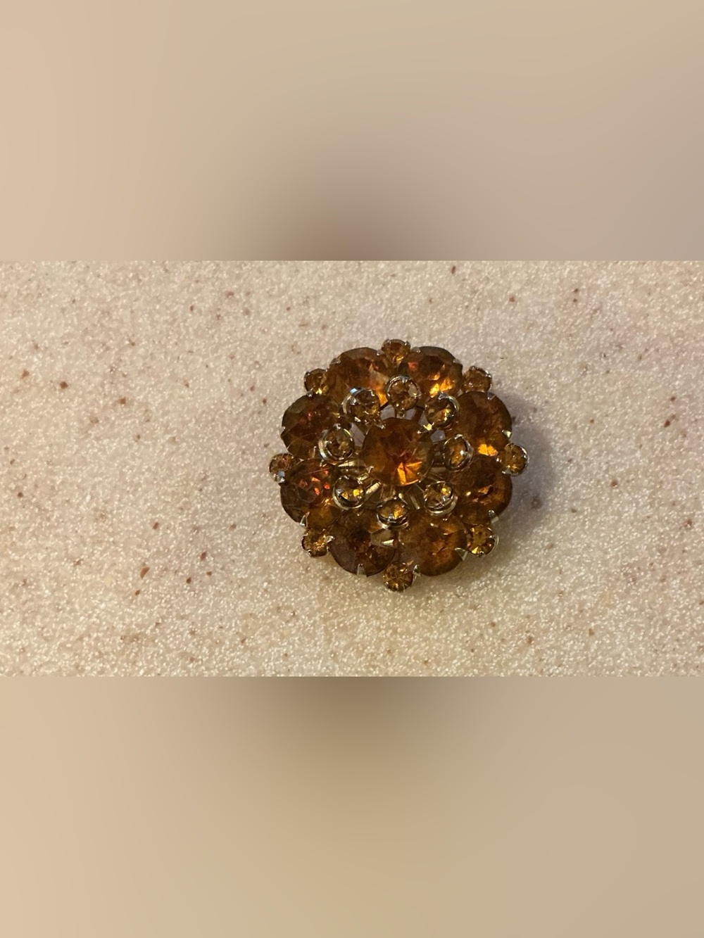Amber Crystal Cluster Brooch - Women Jewelry